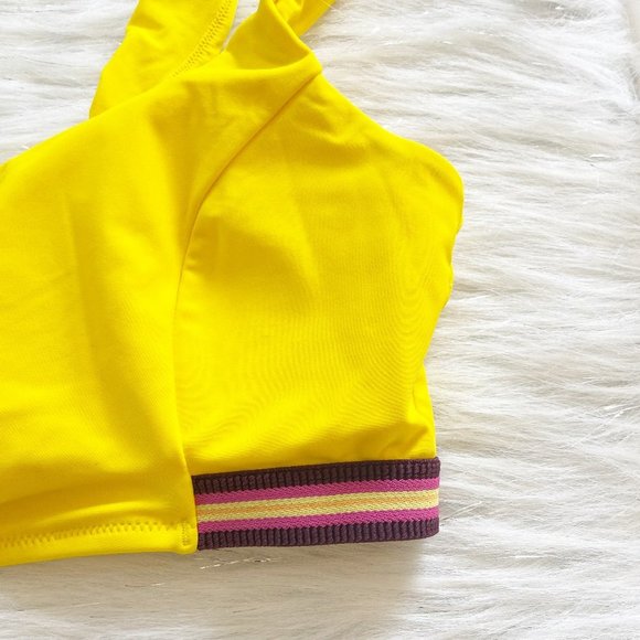 NEW Aerie Yellow Scoop Bralette Bikini Swim top - Picture 3 of 5